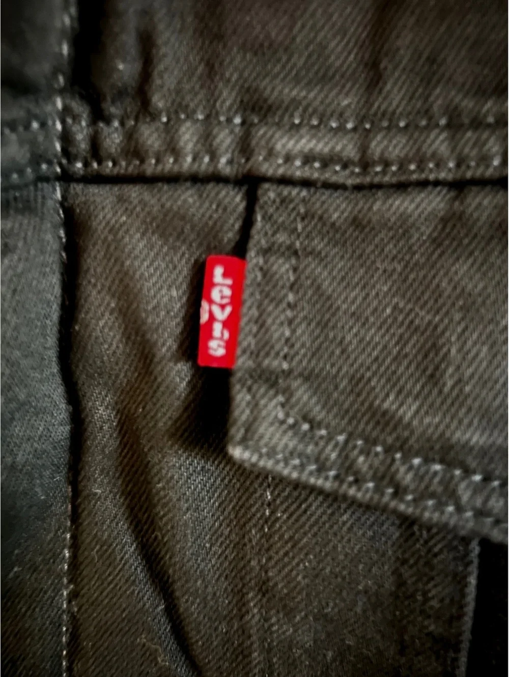 Levi's The Trucker Jacket Standard Fit Black Sherpa Lined Denim Jacket
